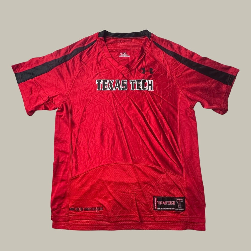 Texas Tech Jersey Youth L Red NCAA Football UY8900TT5 Under Armour NEW